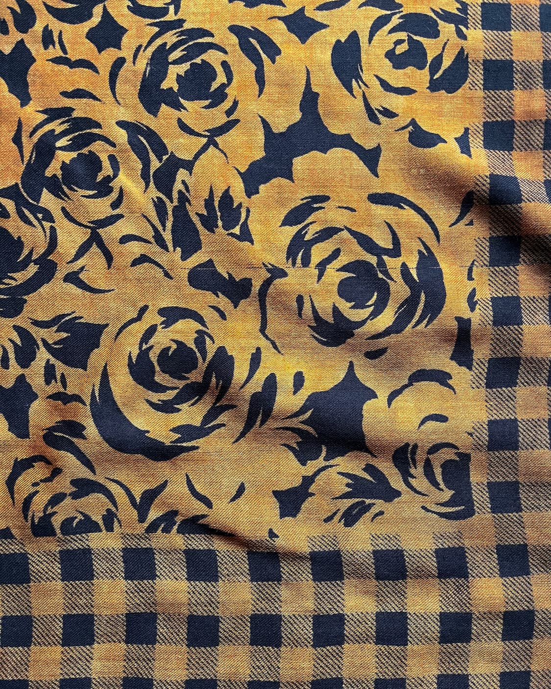 Jpn Vintage Rose Patten Wool Scarf 상품이미지7