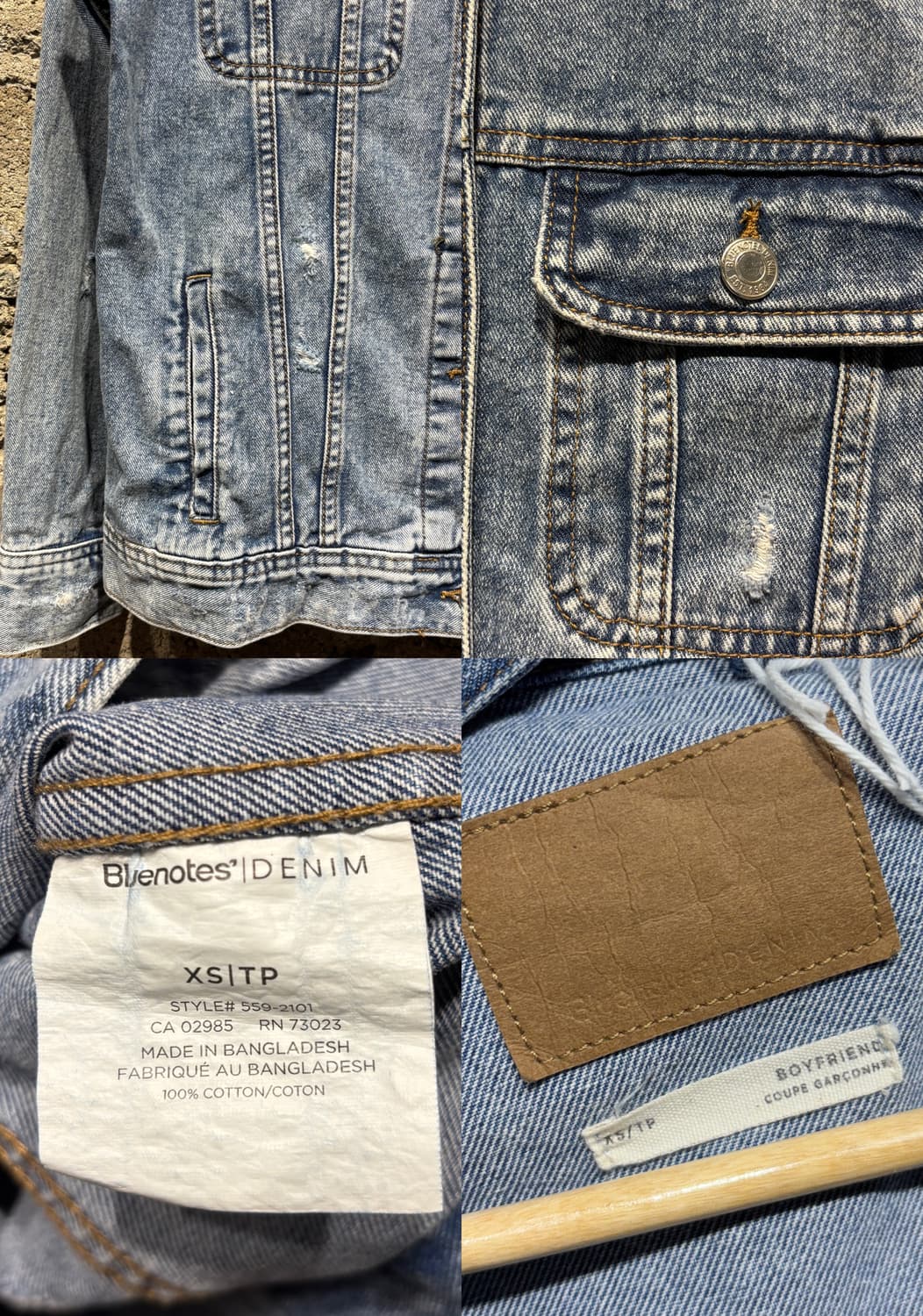 Bluenotes Denim 빈티지 워싱 데님 자켓 상품이미지4