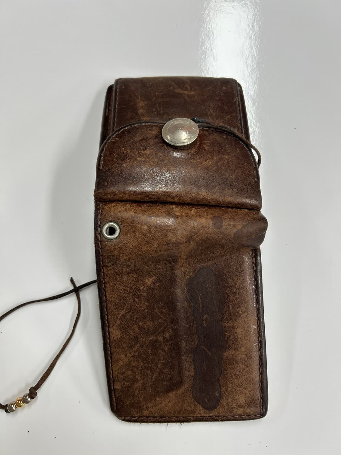 GOROS 고로스 네츄럴 브라운 새들레더 콘초 반지갑 상품이미지10