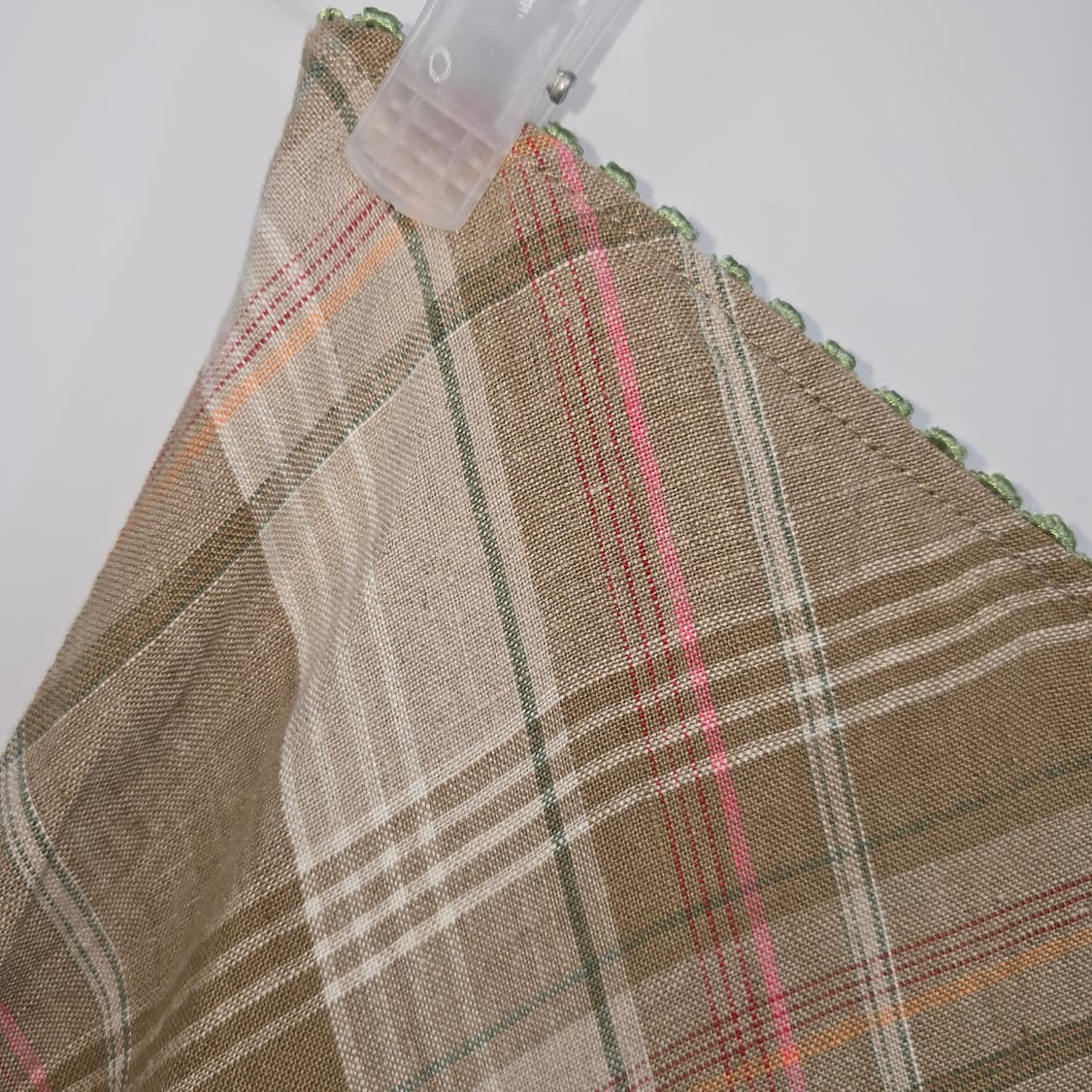 Eddie Bauer 린넨 체크 롱 내추럴 스커트 [B50533 상품이미지2