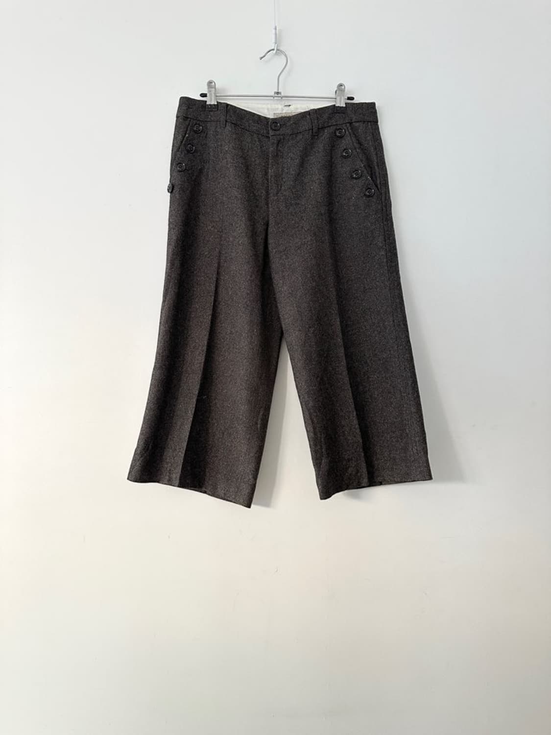 4 Button warm midi pants / brown 상품이미지1