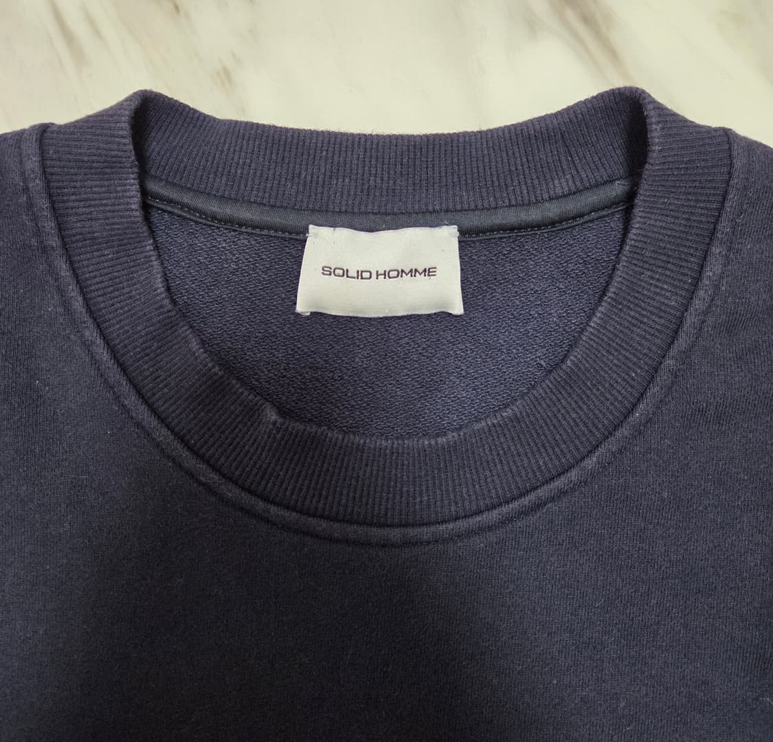 솔리드옴므 배색 맨투맨 상품이미지4