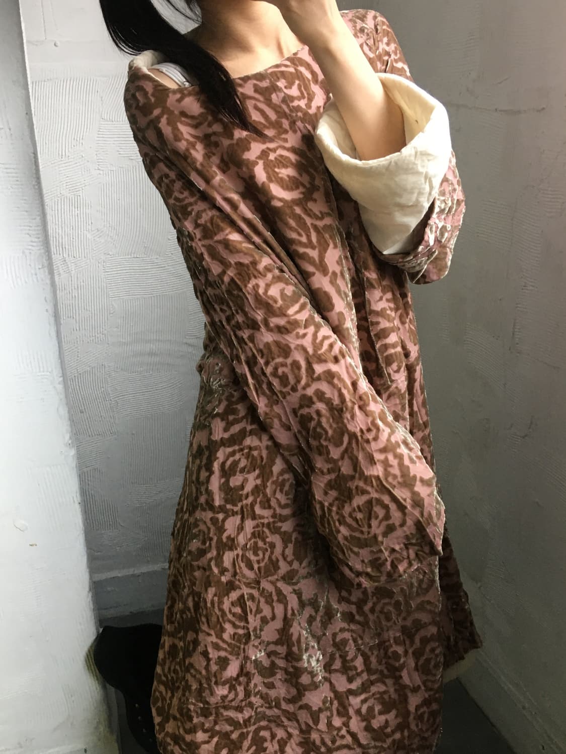 Comme des Garcons 꼼데가르송 1996’s 로즈 프린트 벨벳 상품이미지3