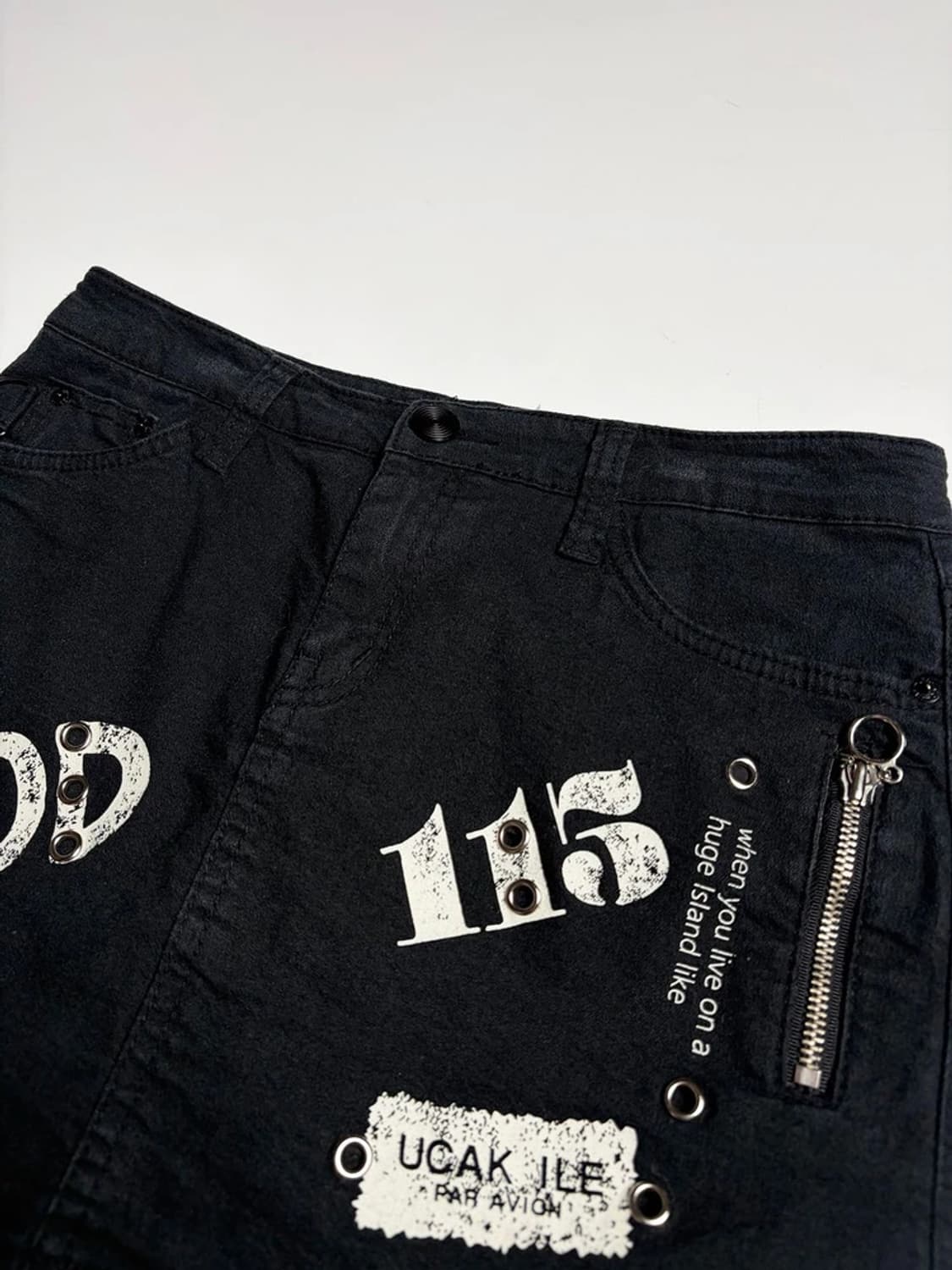 Glamorous Y2K 텍스트 레터링 미니 스커트 R1938 상품이미지2