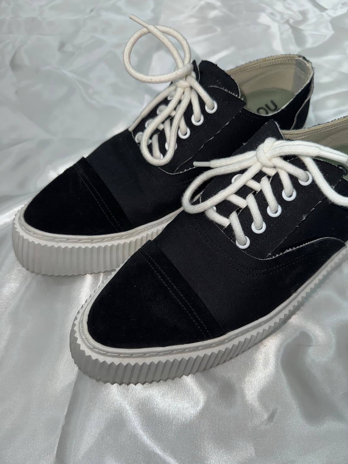 언더커버리즘 블랙 캔버스 로우탑 스니커즈 (260mm) 상품이미지3