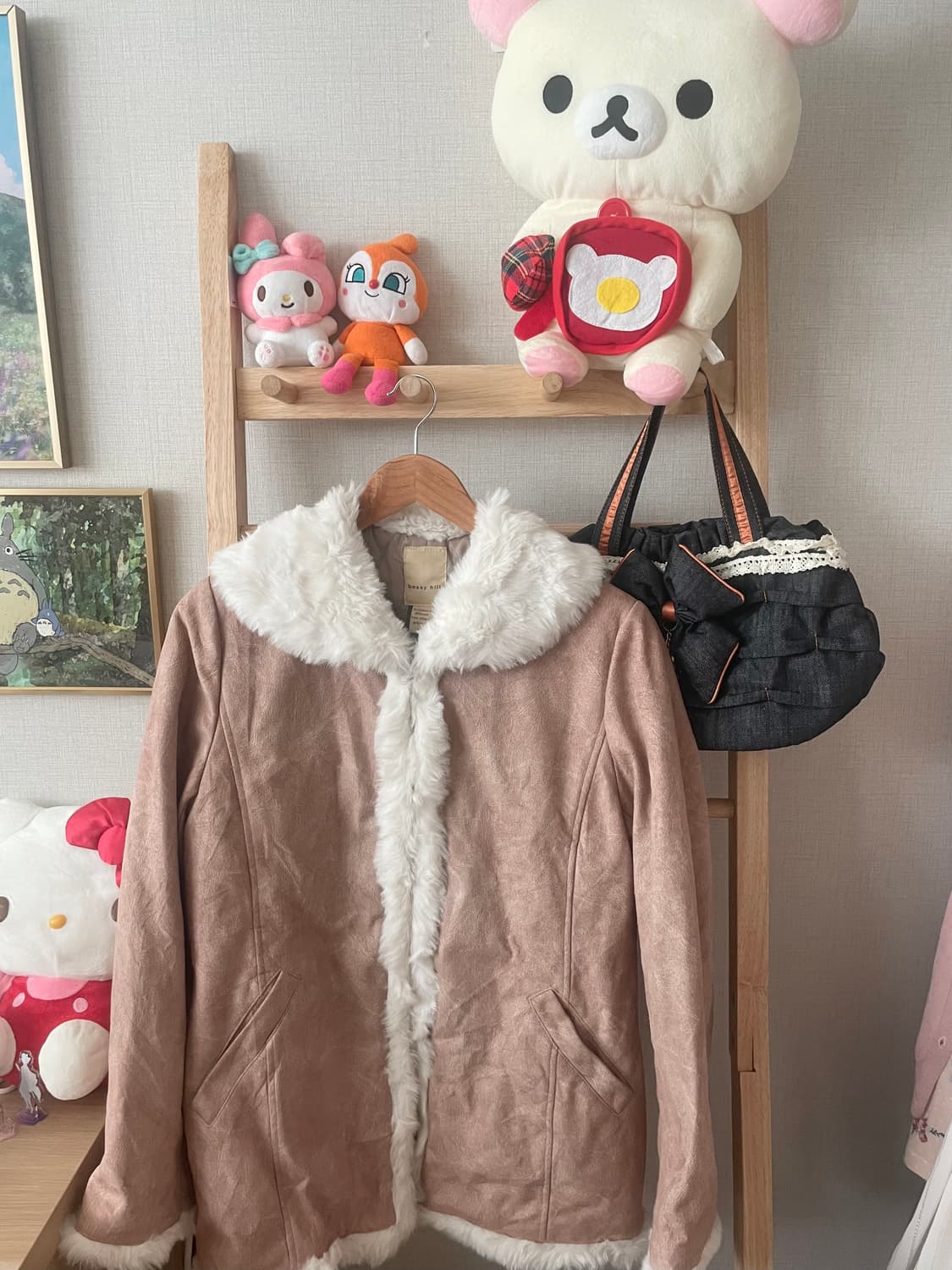 모리걸 빈티지 베이지 무스탕 자켓 🤎🤍 상품이미지1