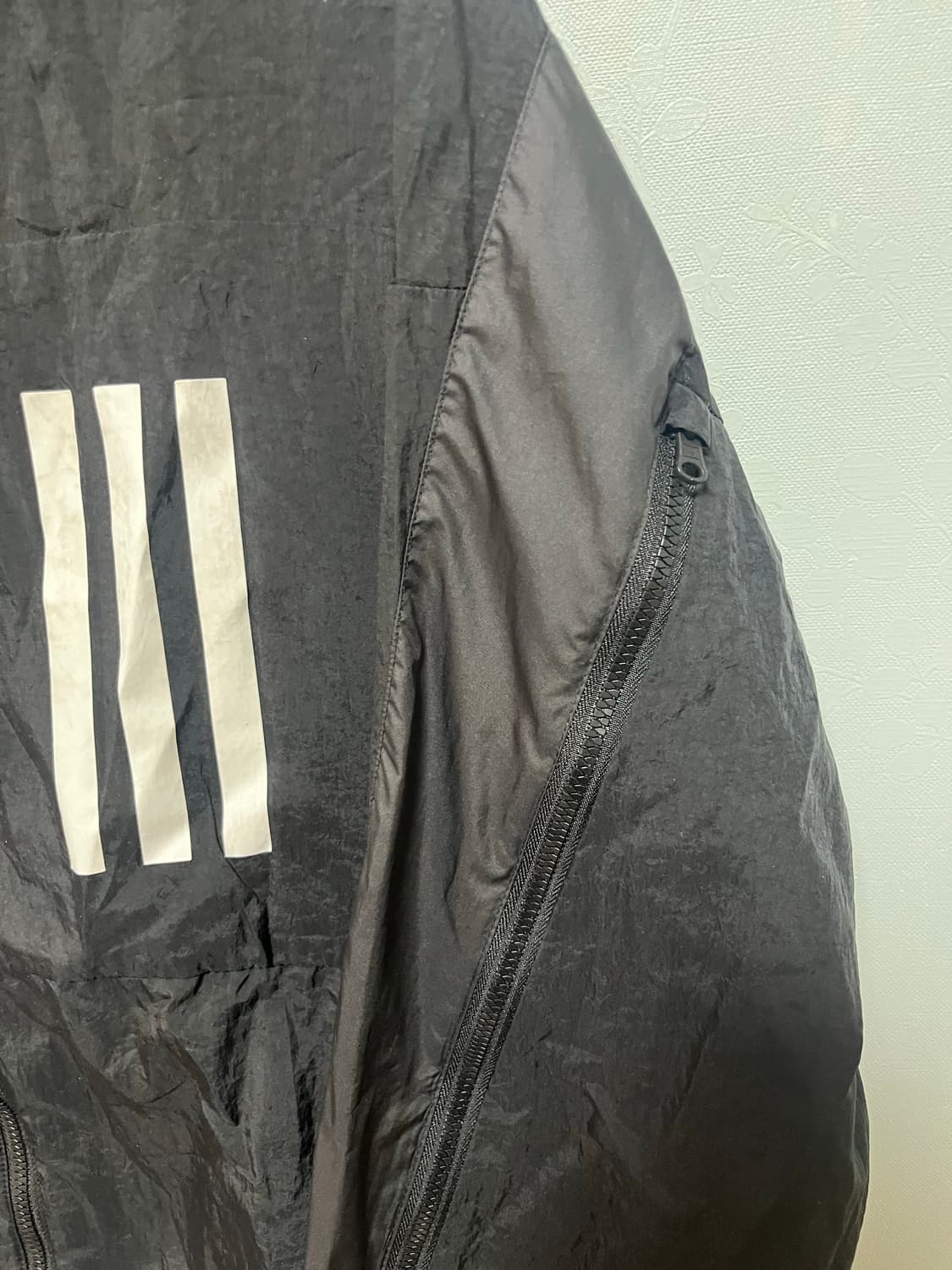 아디다스 삼선 후드 바람막이 블랙 상품이미지3