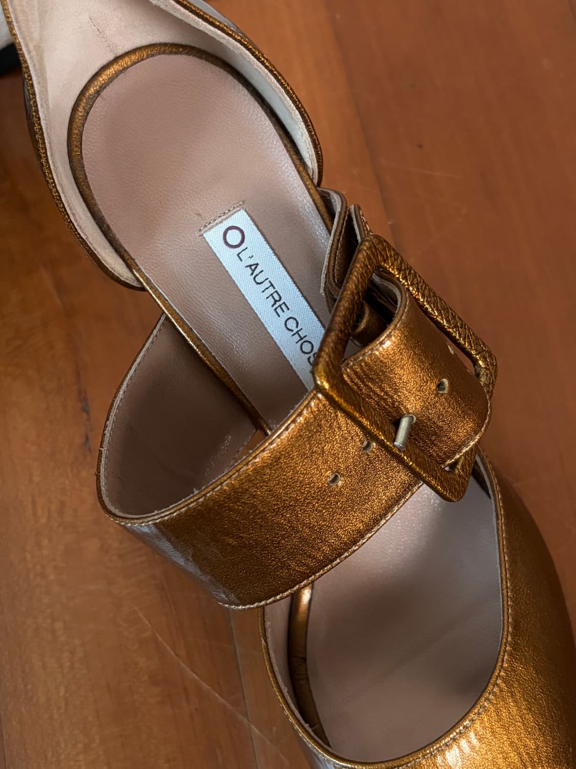 metallic buckle sandal heel 상품이미지3
