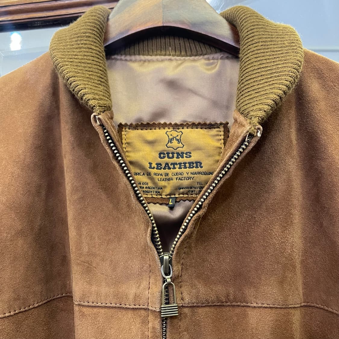 Vintage Sand Brown Suede Blouson Jacket 상품이미지2