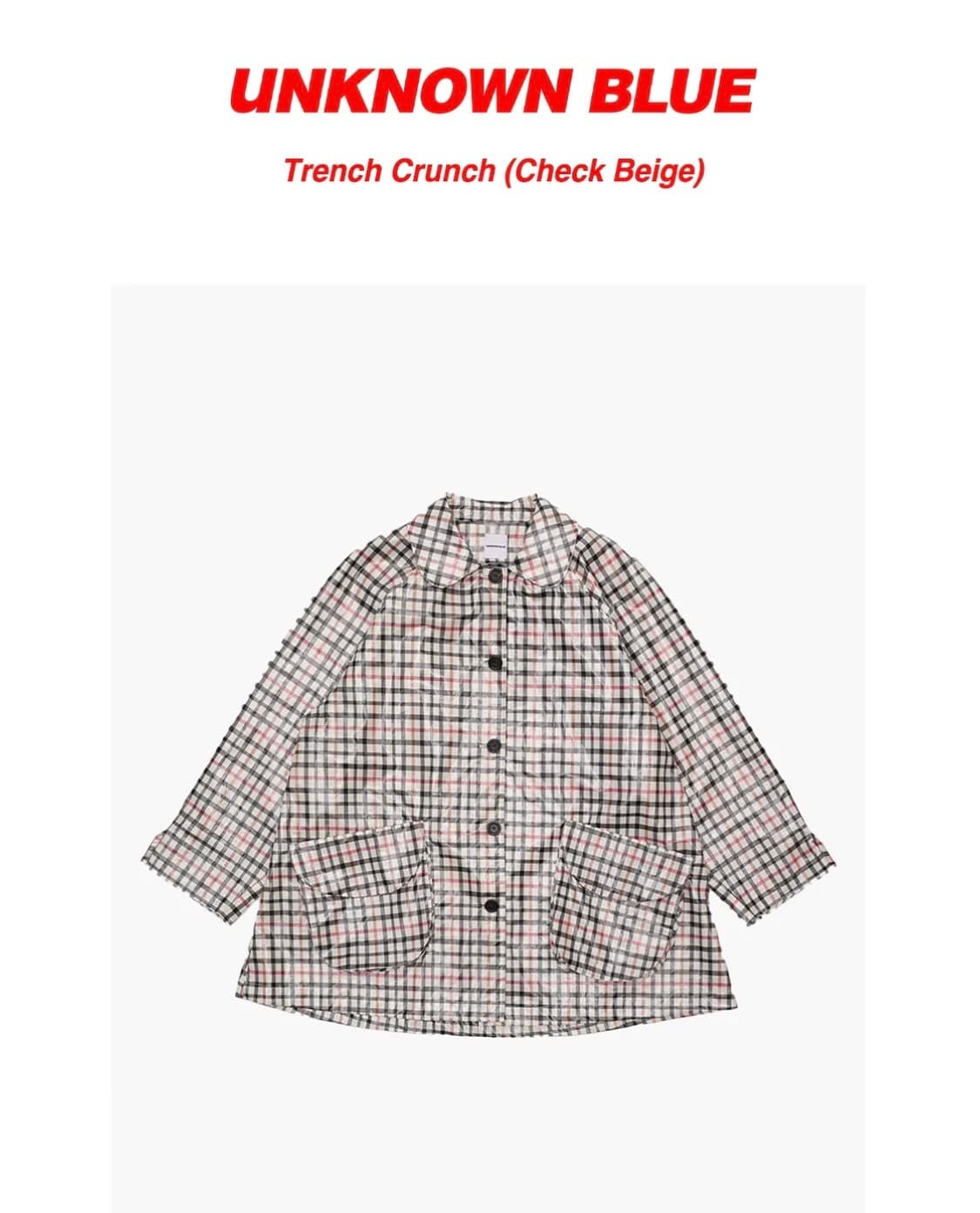 언노운블루 트렌치 코트 상품이미지2