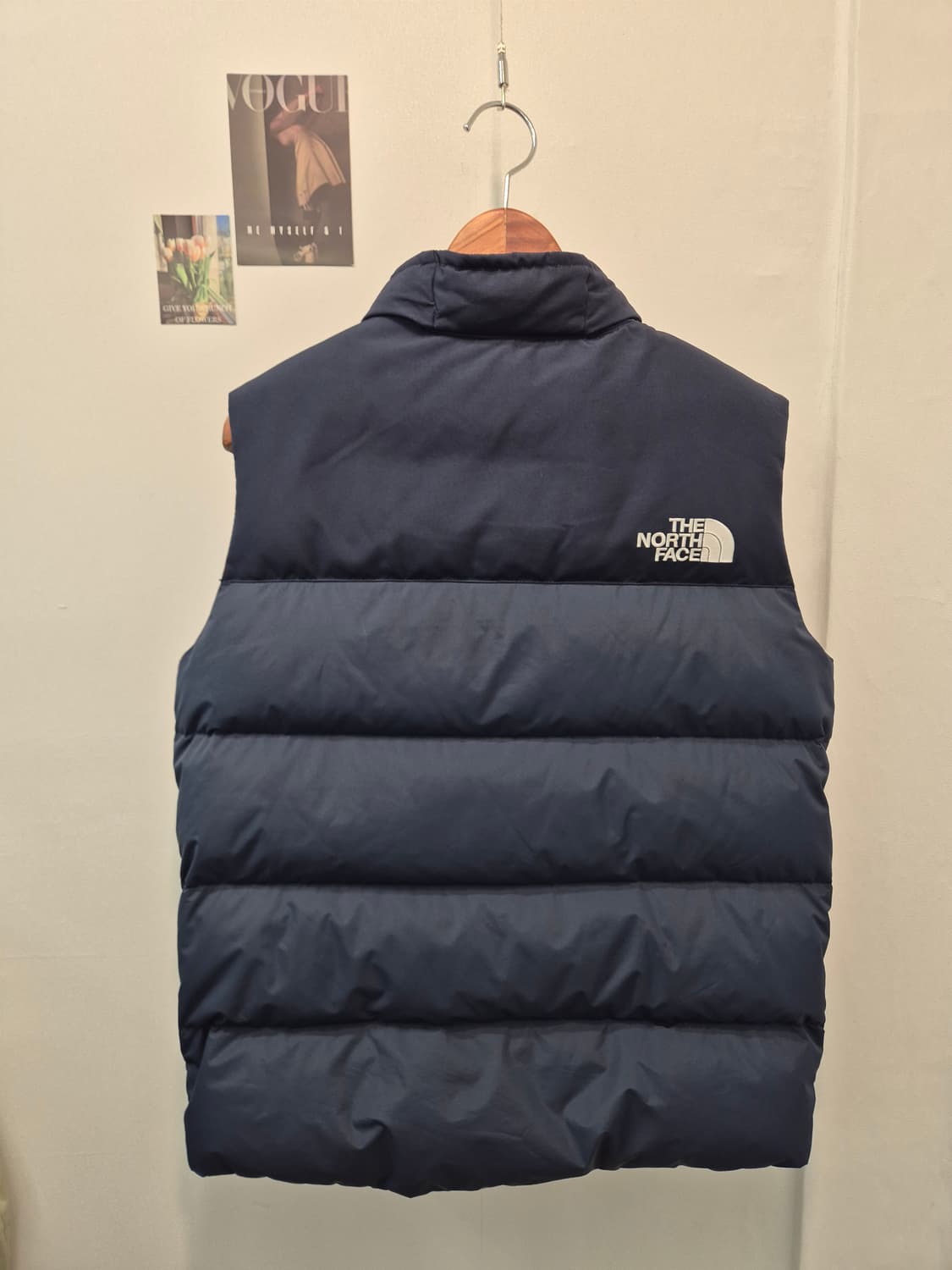 노스페이스 눕시 패딩 조끼 네이비 M 
 상품이미지3