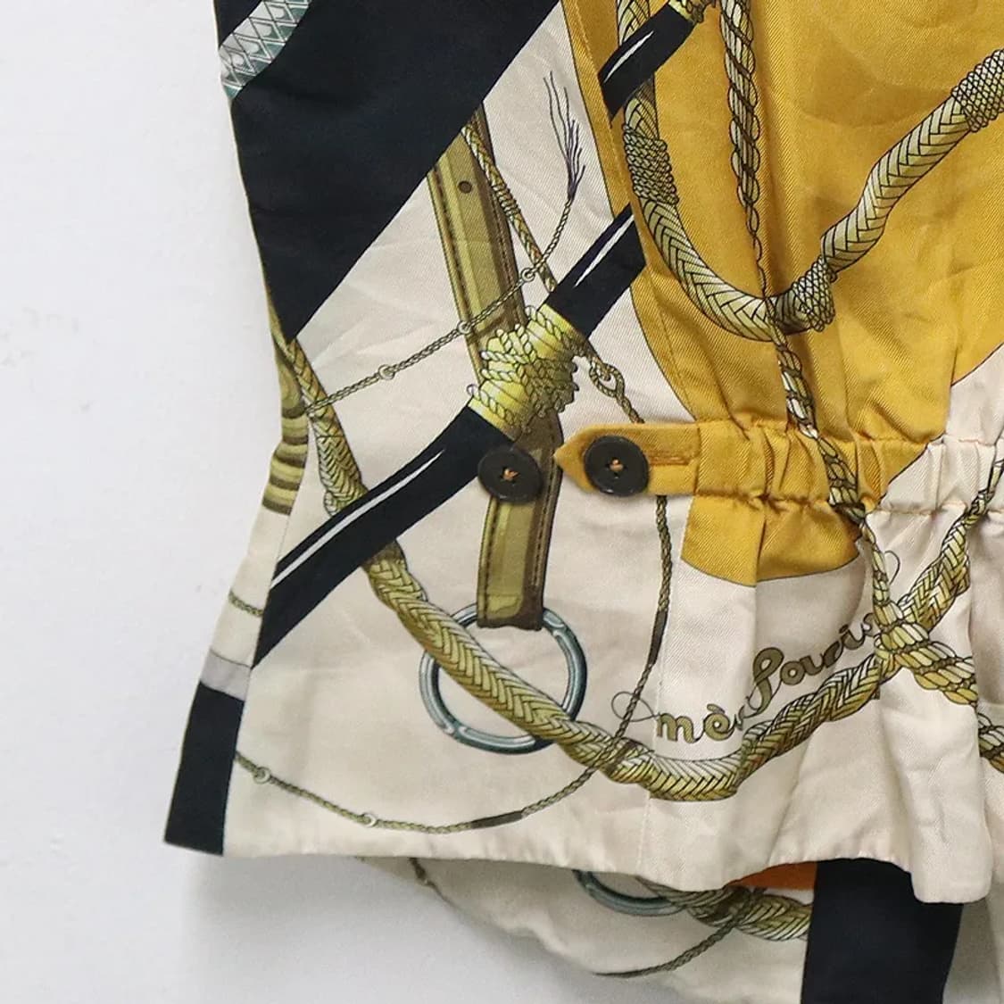 80-90'S 에르메스 패턴 실크 혼방 베스트 60153 상품이미지5