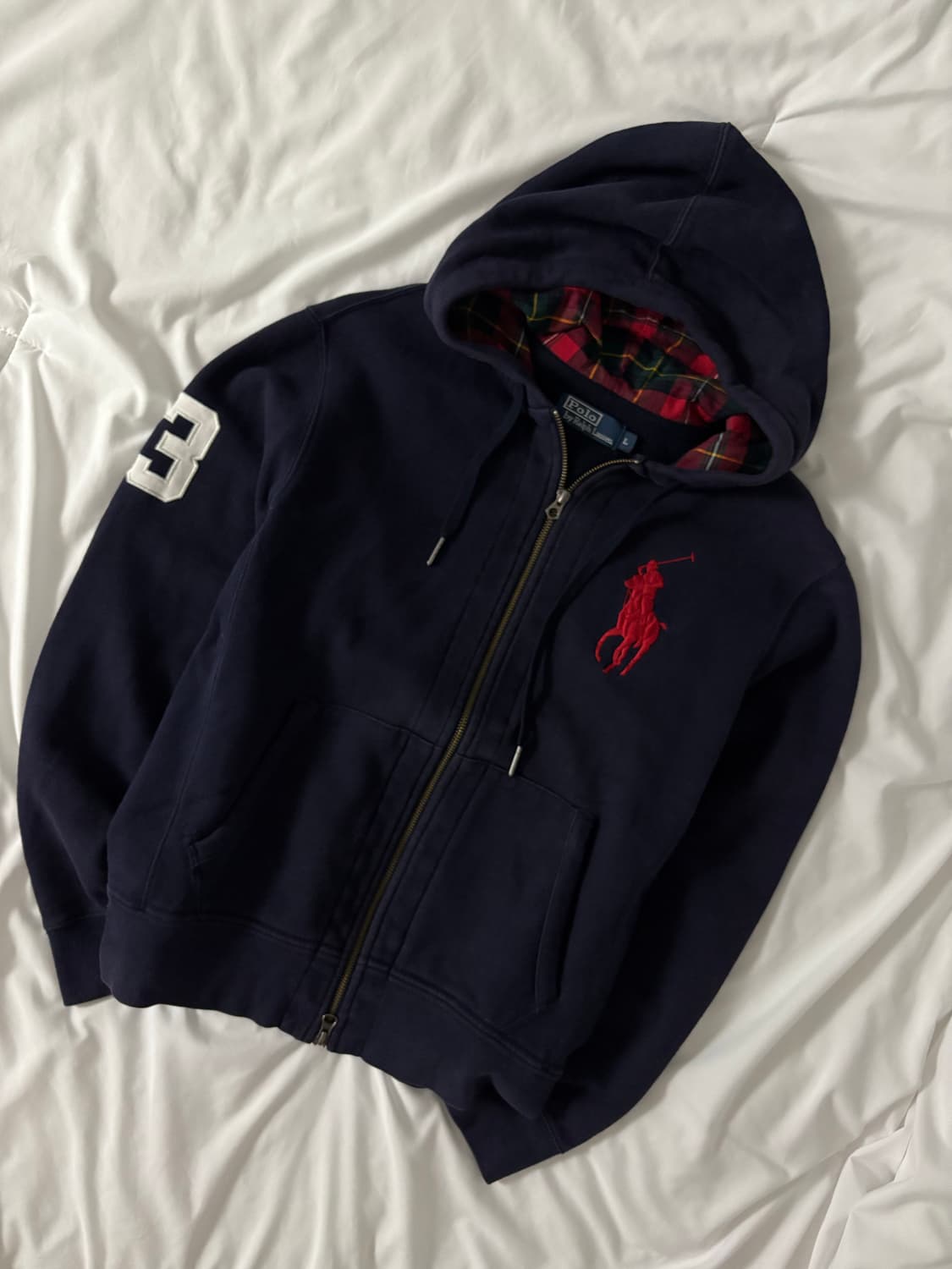 폴로 빅포니 후드집업 네이비 상품이미지2