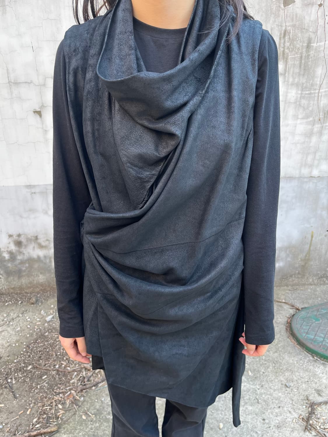 Rick Owens Draping Leather Vest 상품이미지2