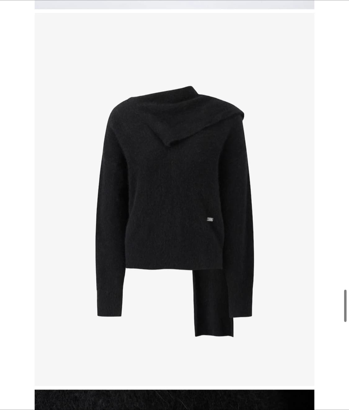 르하스 앙고라 스카프 니트 블랙 새상품 (218000원) 상품이미지4