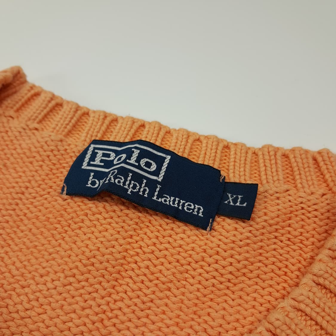 CL056 XL 폴로 랄프로렌 90s 소프트 오렌지 & 틸 포니 100 상품이미지3