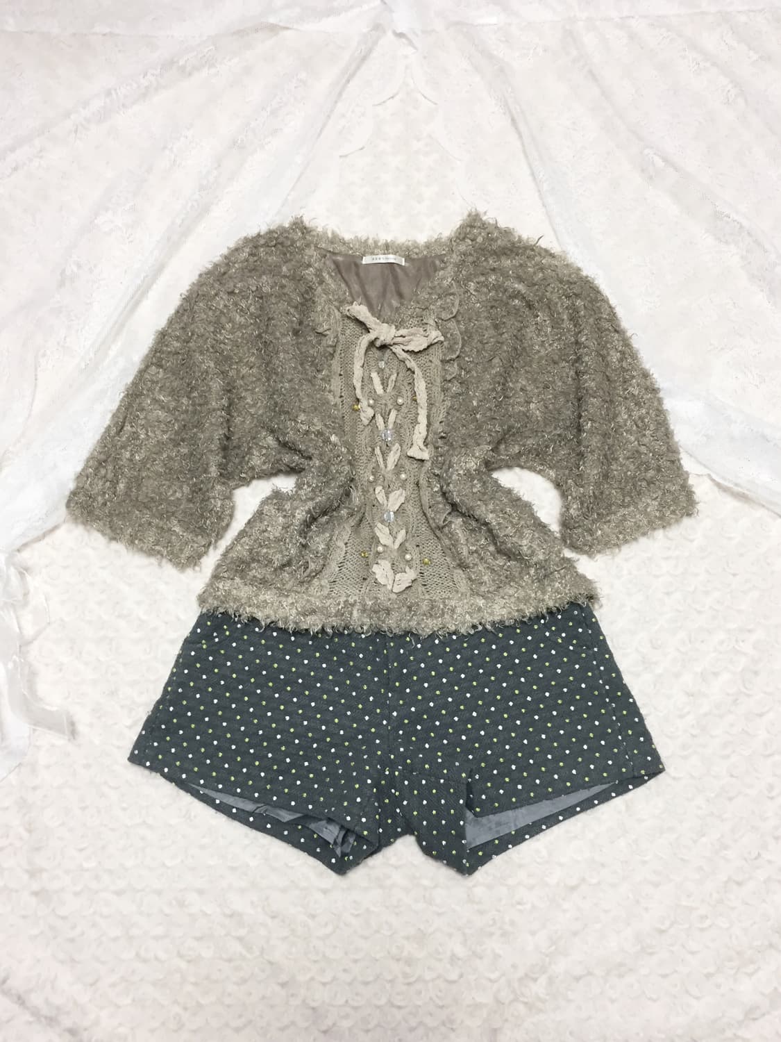 빈티지 엑시즈팜 퍼 탑 상품이미지1