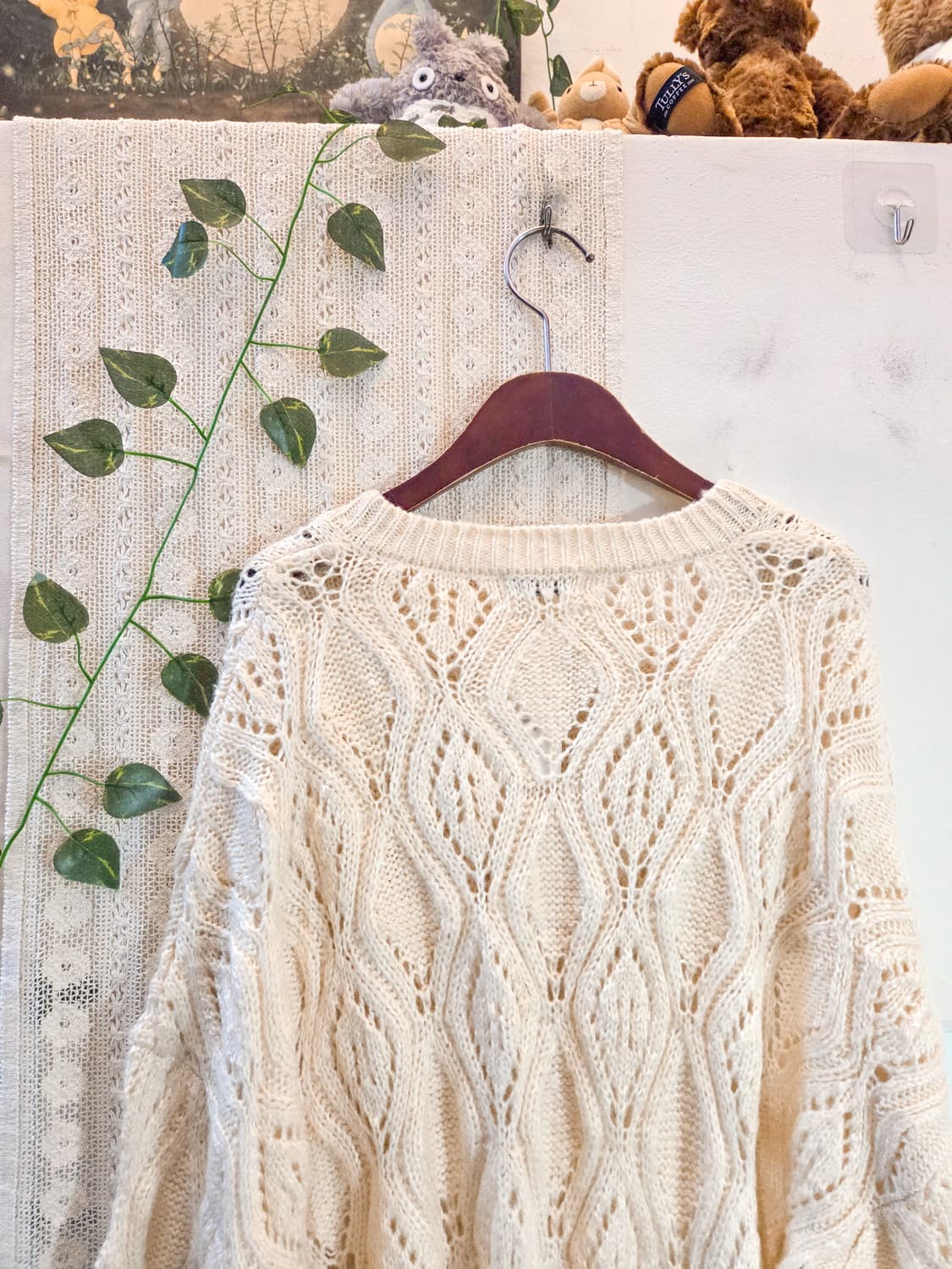 earth music 아이보리 왕가디건 [빅사이즈] 상품이미지5