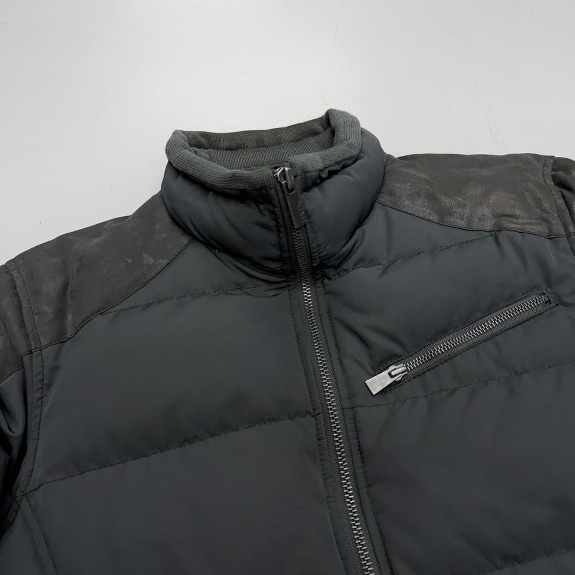 리바이스 바이커 레더도킹 숏 패딩 카키 상품이미지3