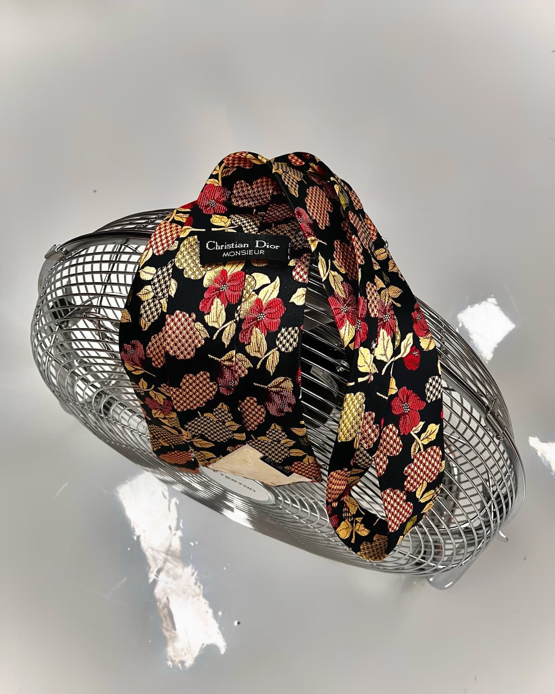 90s 디올 아카이브 플라워 실크 빈티지 넥타이 상품이미지2