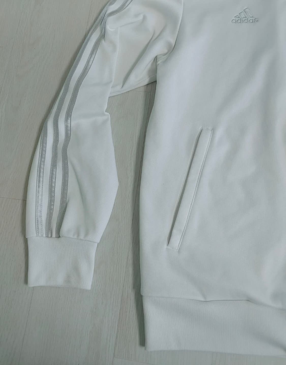 아디다스 독일 실버 흰실 져지 트랙탑 집업 상품이미지3