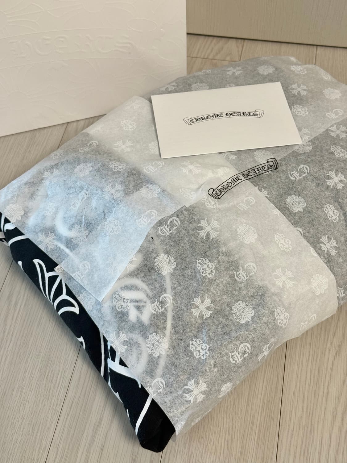 [XXL] 크롬하츠 홀스슈 플리스 후드 집업 블랙 서울 한정 상품이미지9