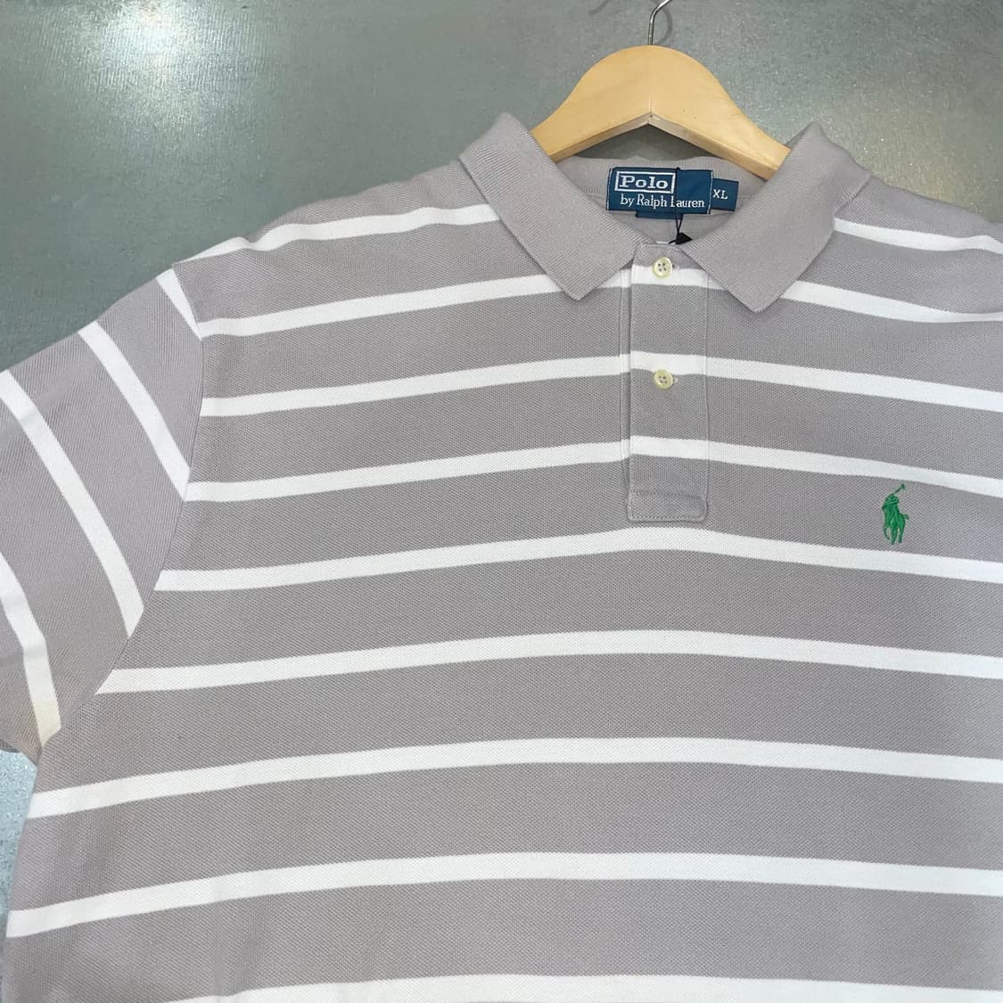 (XL) POLO 폴로 랄프로렌 반팔 스트라이프 카라티 상품이미지4
