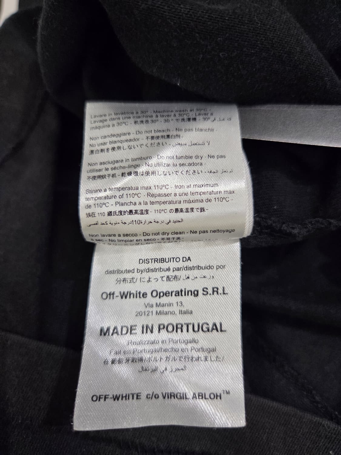 VLONE x 오프화이트 코튼 백로고 티셔츠_L 상품이미지9