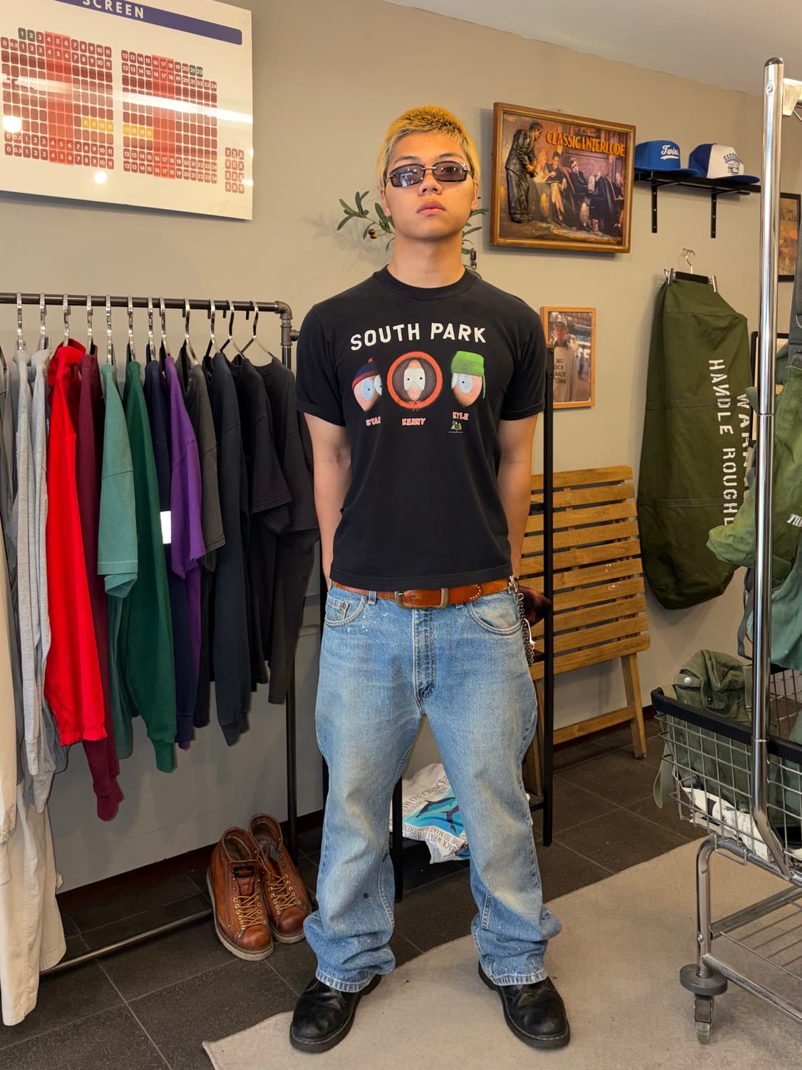 00’s South Park main 4 faces print T 상품이미지1
