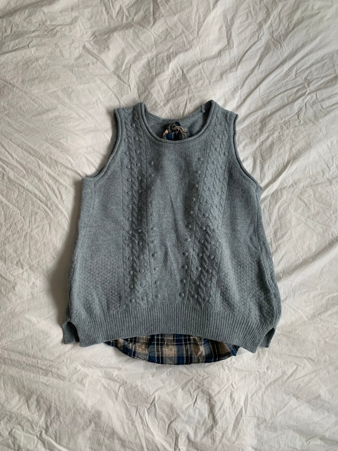 블루그레이 니트 베스트 상품이미지1