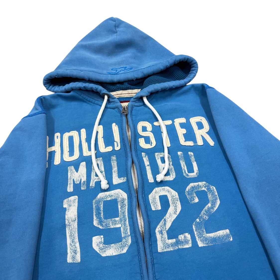 홀리스터 빈티지 Y2K 스펠로고 기모 후드집업 자켓 블루 L 상품이미지2