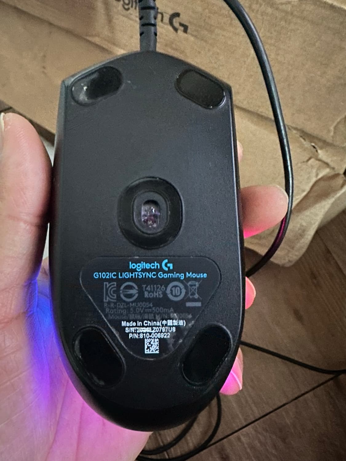 로지텍 G102IC LIGHTSYNC 게이밍 마우스 1개 새제품 판매 상품이미지2