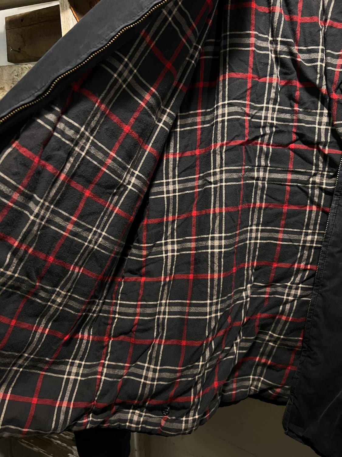 [XL]폴로 랄프로렌 체크 라이닝 블랙 드리즐러 자켓 상품이미지6