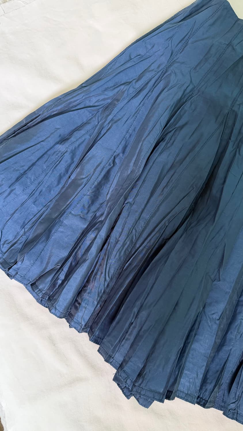 Lanvin rinkle blue pleats skirt 상품이미지5