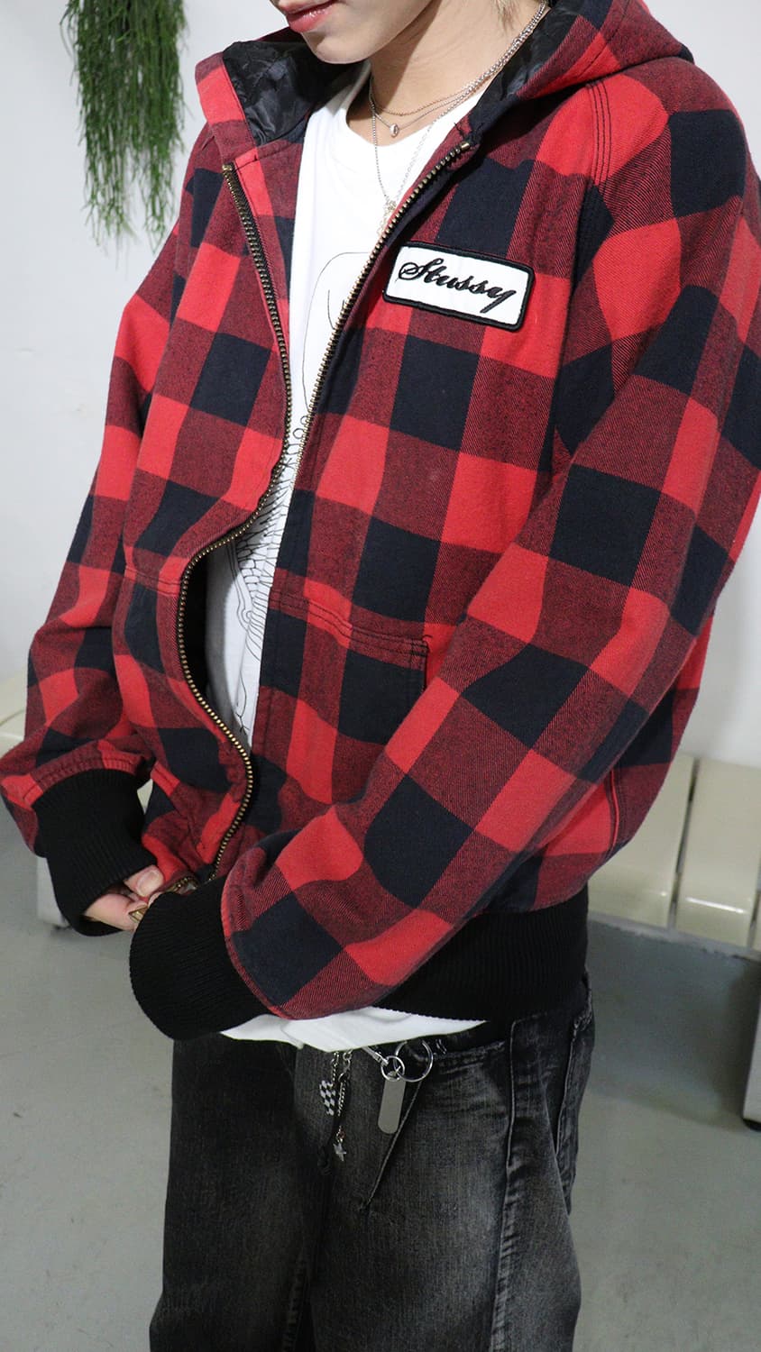 STUSSY Bufflo Check Hooded Zip Jacket 상품이미지10