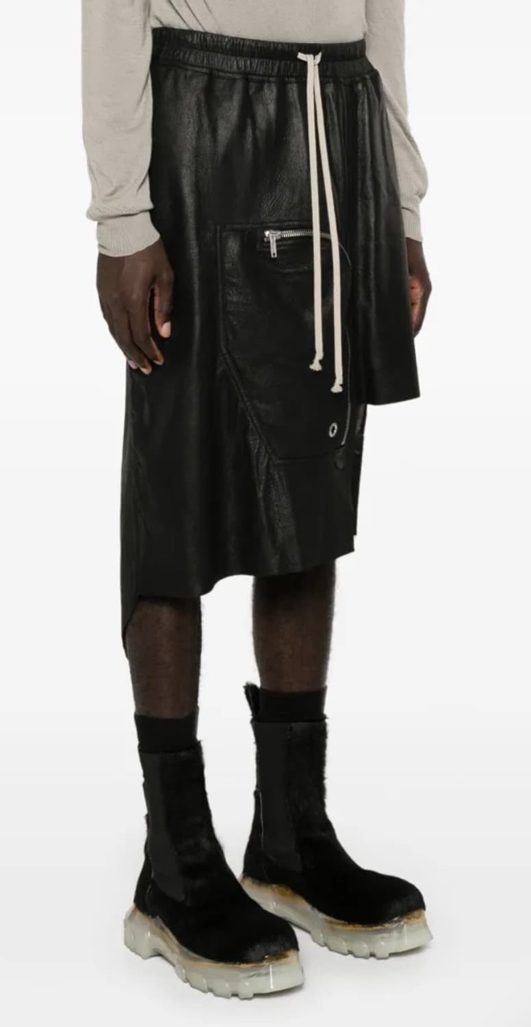 릭오웬스 비대칭 드로스트링 스커트 25ss 상품이미지2