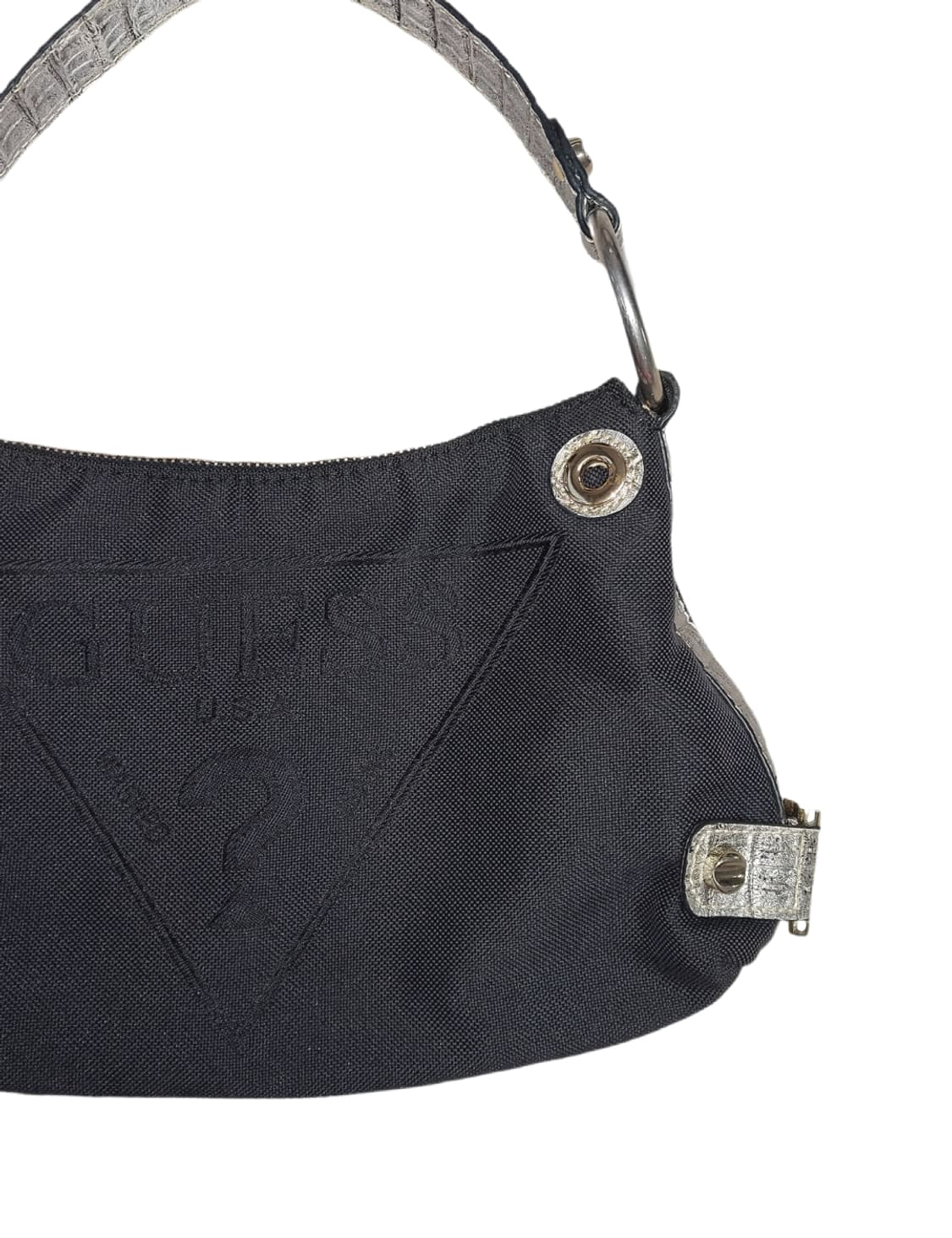 게스 y2k 코튼 숄더백 블랙 상품이미지3