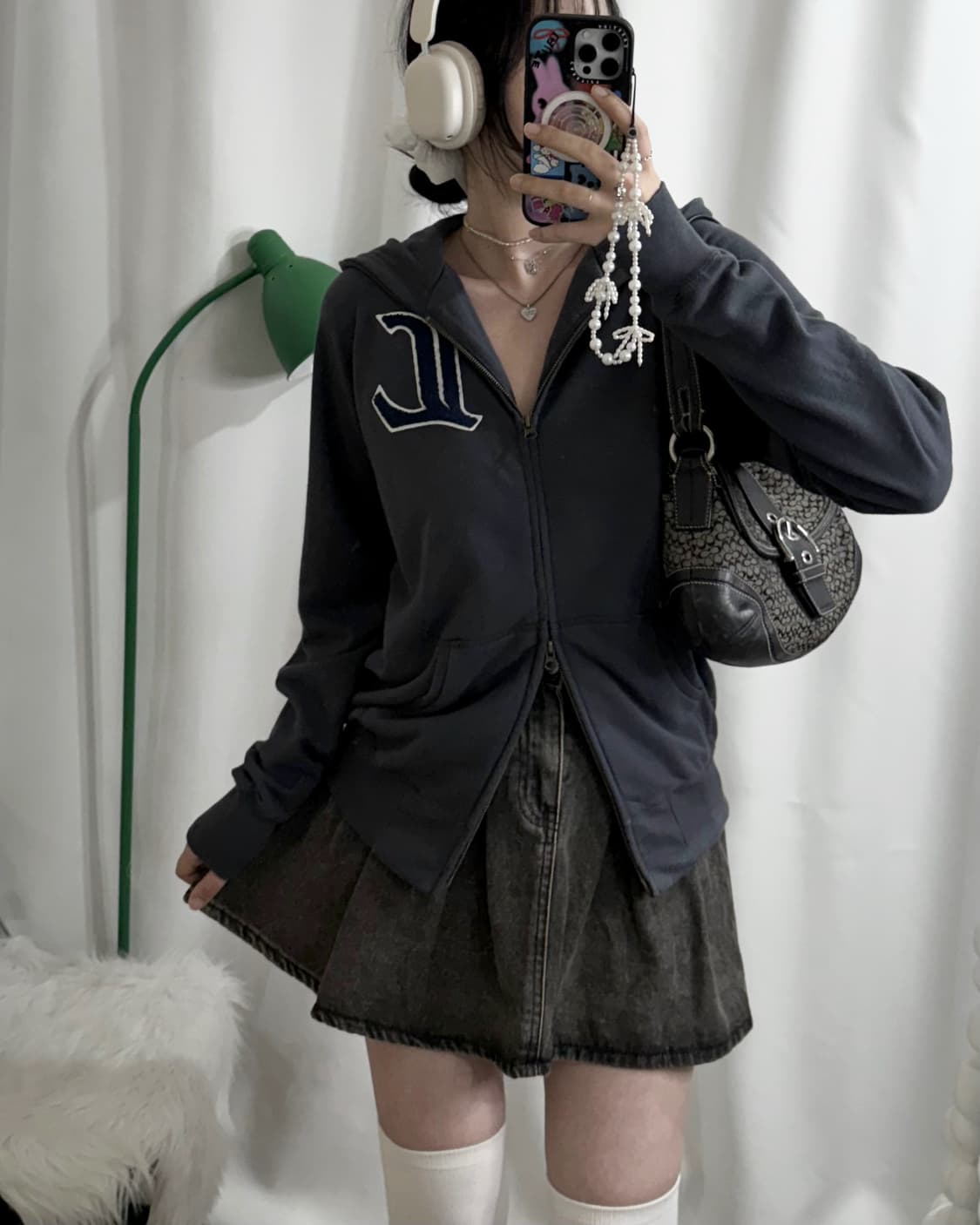 네이비 라이언즈 투웨이 후드 집업 상품이미지2