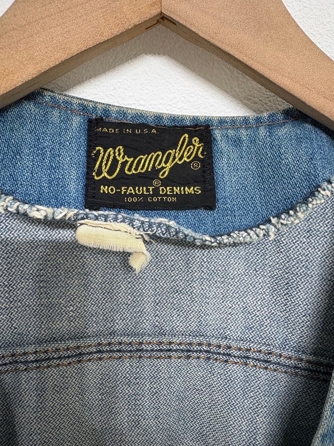 70‘s  vtg Wrangler denim vest  상품이미지3