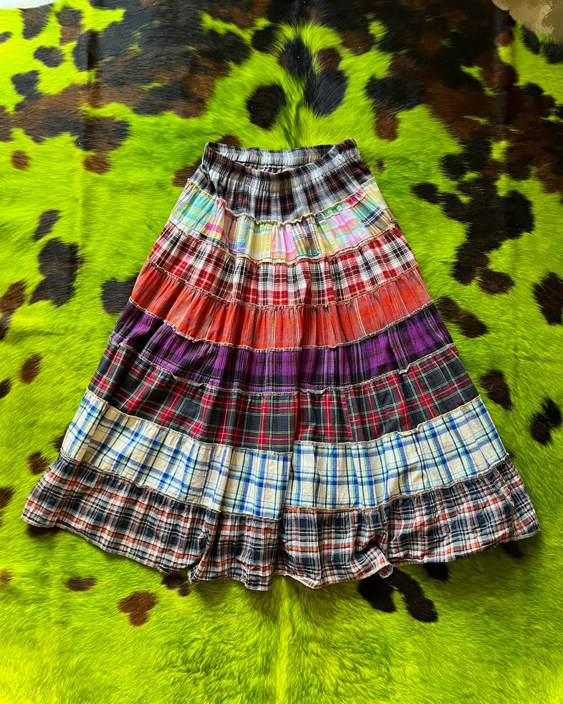 -1990s JPN Vintage Patch-Work Long Skirt 상품이미지3