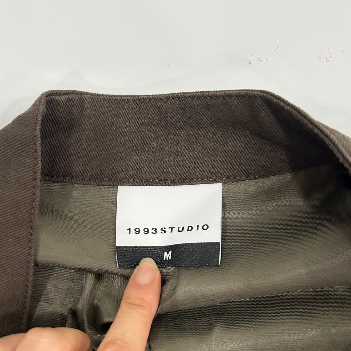 1993studio 1993스튜디오 2-way 브라운 레이싱 코튼 자켓 상품이미지7