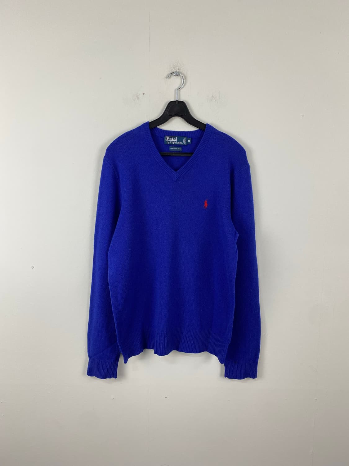 폴로 랄프로렌 램스울 블루 브이넥 니트 M <559> 상품이미지1
