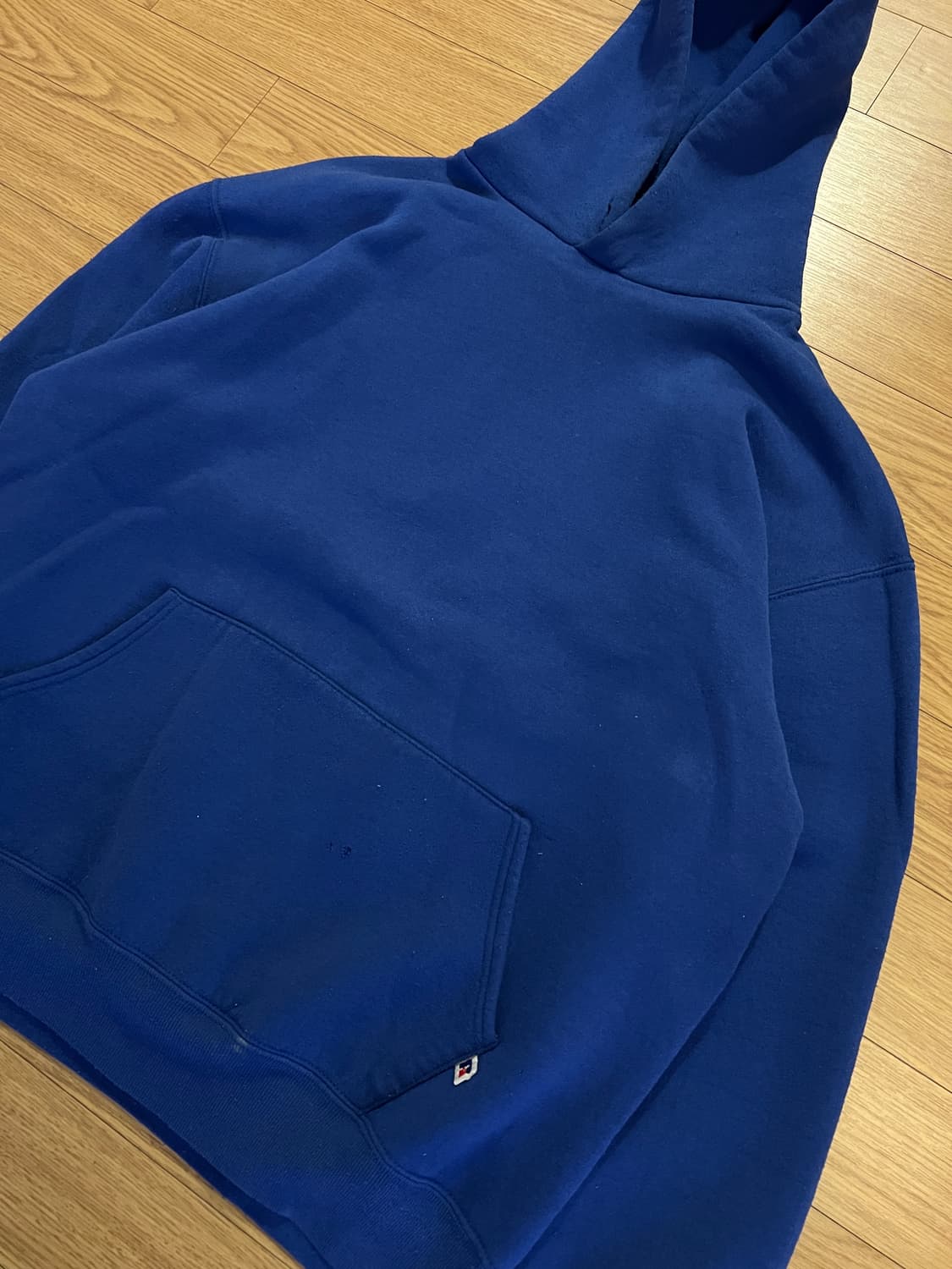 90s USA 러셀 빈티지 후드 블루 XXL 상품이미지3