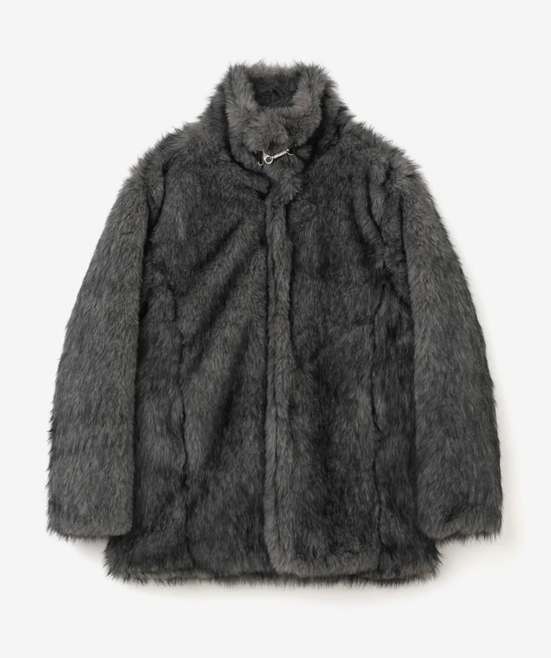 버클 롱 헤어 퍼 자켓 상품이미지1