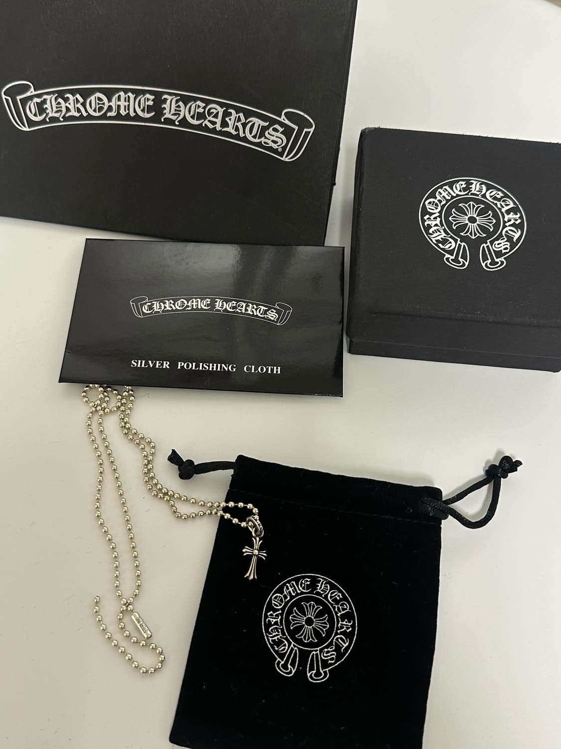 크롬하츠 베이비팻크로스 참 풀구성 볼 체인 상품이미지1