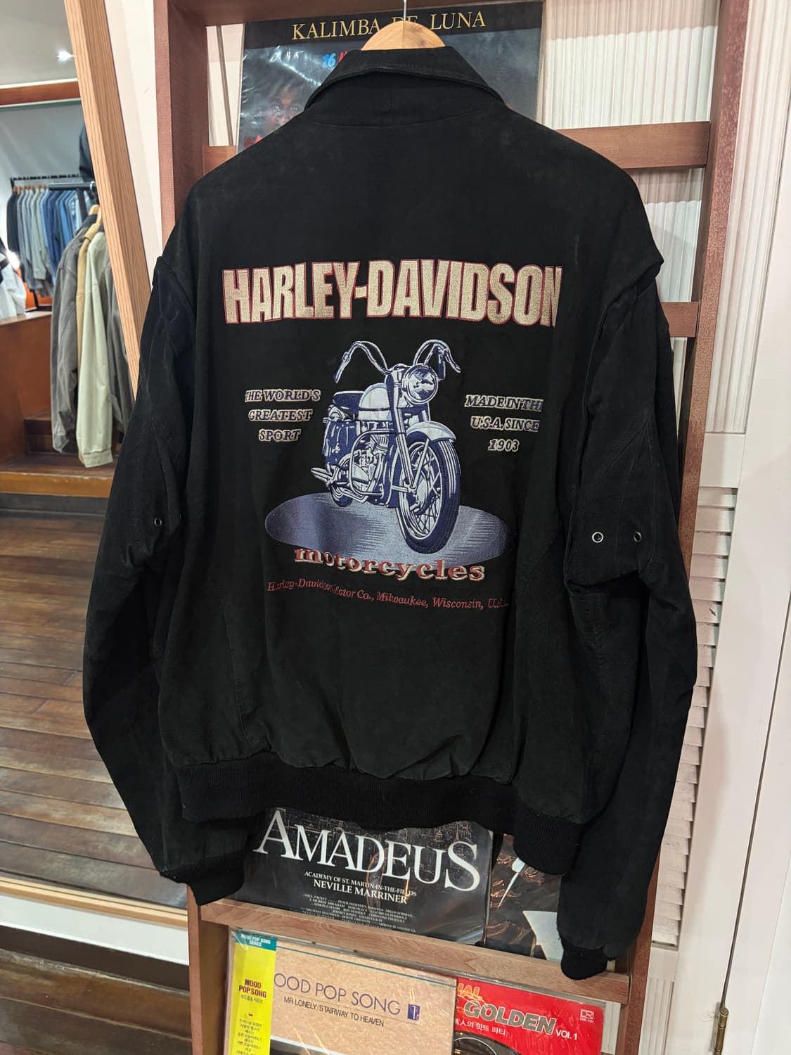 J16 할리데이비슨 피그 스웨이드 레더 자켓 2XL 상품이미지1