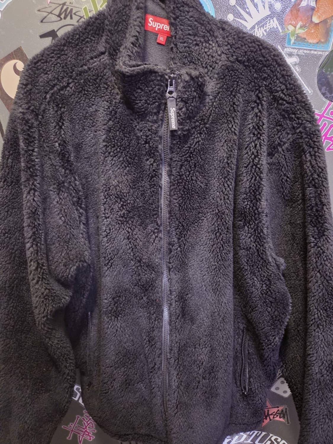 슈프림 스타 플리스 자켓 블랙 XL 상품이미지4