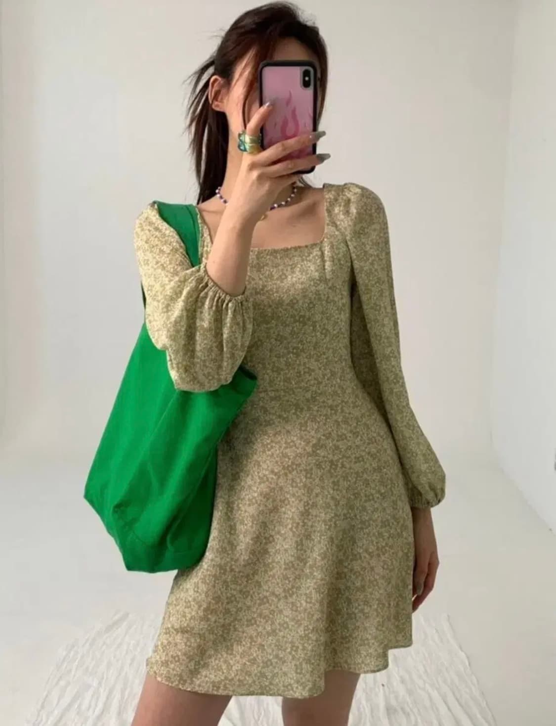 루루서울)  파인플라워퍼프드레스(단종) 상품이미지1