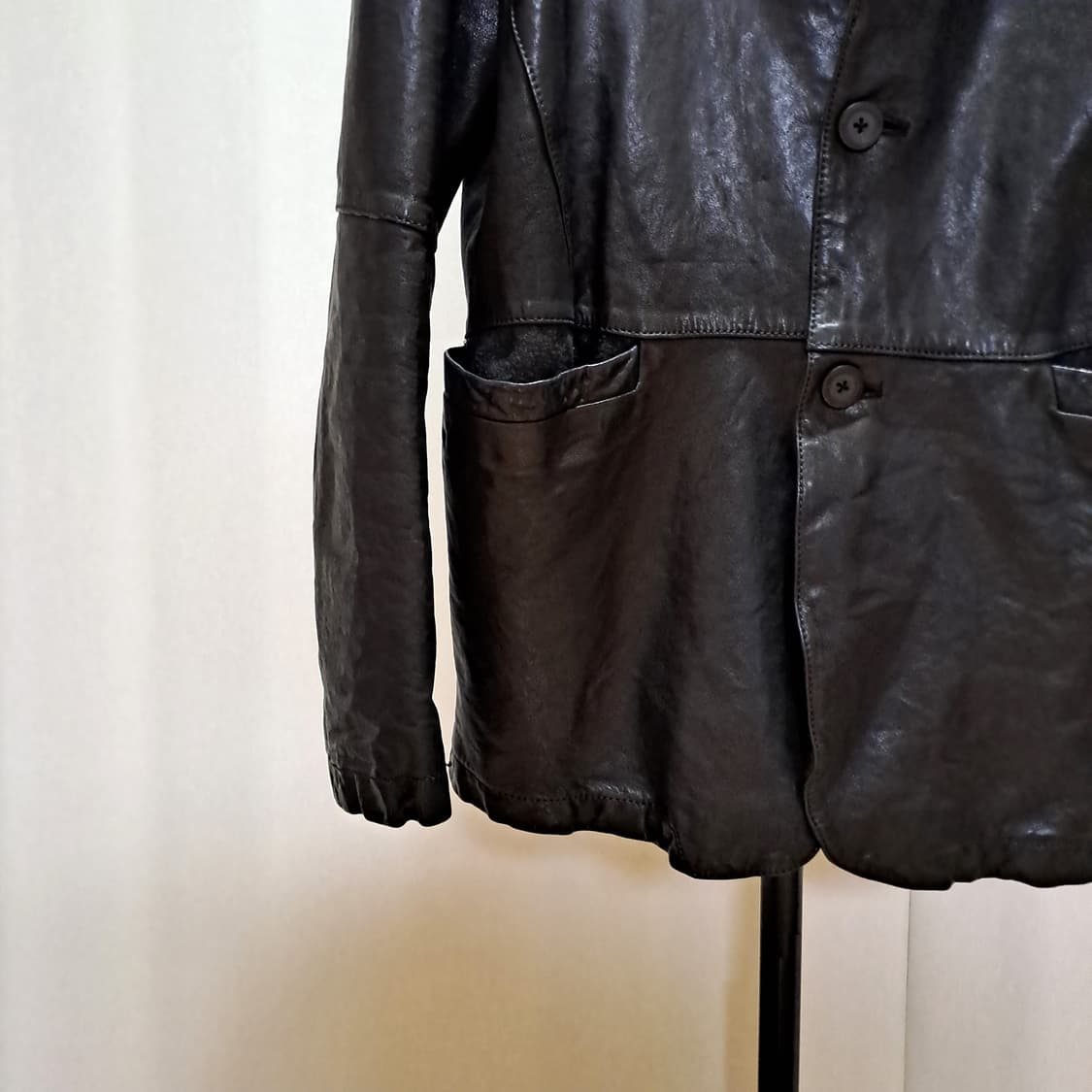 (택포) 레노마 양가죽 블랙자켓 100-105 A896 상품이미지3