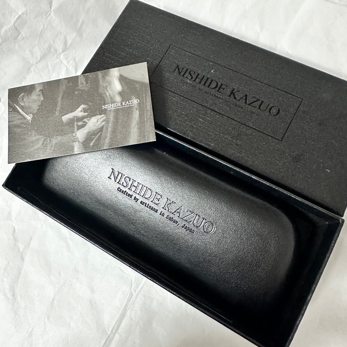 니시데카즈오 브로우라인2 엔틱실버 새상품 일본 하우스브랜드 안경 반뿔테 상품이미지2